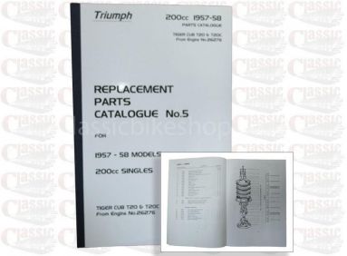 Triumph 1957/58 T20 Parts Book