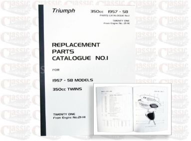 Triumph 1957-1958 3TA 350cc Parts Book
