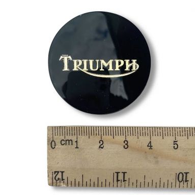 Triumph T140 TR7 Black And Gold Fuel Tank Badge (1973-83) OEM: 83-8656