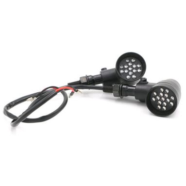 12V LED Metal Black Indicator Set