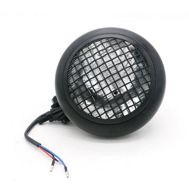 12V Headlight Black With Mesh Grill