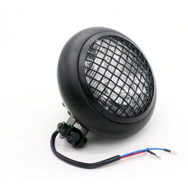 12V Headlight Black With Mesh Grill