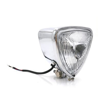 12V Triangle Headlight Assembly for Harley Bobber Chopper