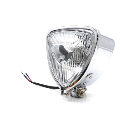 12V Triangle Headlight Assembly for Harley Bobber Chopper