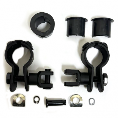 Black 1'' - 1 1/4" Highway Foot Peg Clamps Mount For Harley/Honda/ Custom