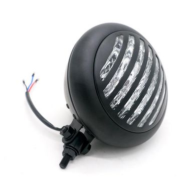 12V Black Headlight With Straight Grill