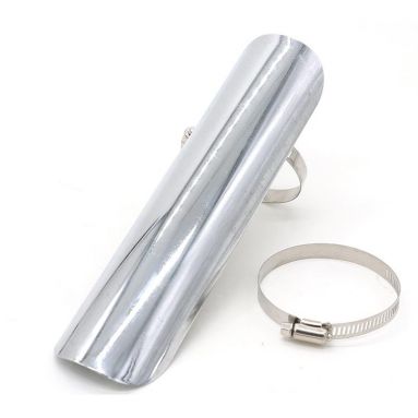 9" Universal Plain Chrome Heat Shield