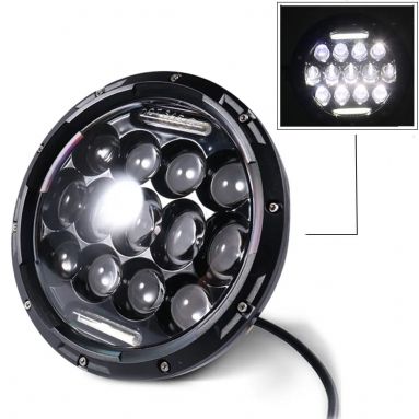 Black Slim 7 Inch Motorcycle LED headlight Round High Low Beam Headlight