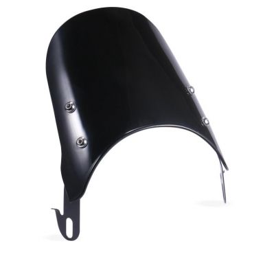 Stadium Universal Motorcycle Black Flyscreen/ Windscreen Suitable for 5-7" Round Headlights 