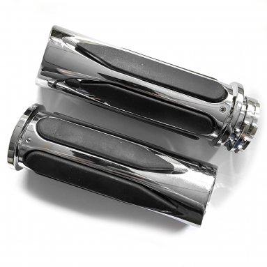 1 Inch 25mm Chrome Motorcycle  Handlebar Grips Fit For Harley