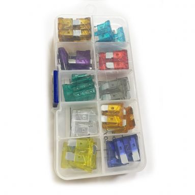 50 Pc Standard Car/Bike/vehicle Fuse Set Standard Blade Fuse 3, 5, 7.5, 10, 15, 20, 25, 30, 35, 40 Amp Fuse