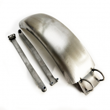 Universal Bobber Mudguard 150mm With Brackets Plain Metal