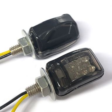 12V LED Micro Indicators/ Turn Signals M6 (Pair) Smoke