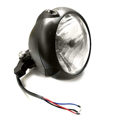 Universal 12v Halogen Black Bottom Mount Headlamp/ Headlight