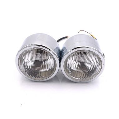 12V Chrome Twin Headlights