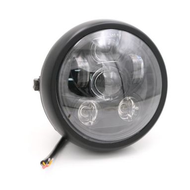 12V 5 3/4" inch Matt Black LED Side Mount Headlight