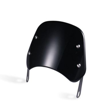 Universal Motorcycle Black Headlight Flyscreen, Windscreen Wind Deflector 5-7"