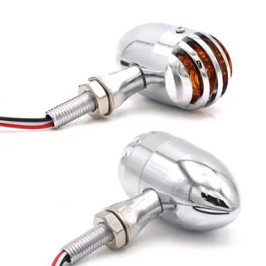 12V LED Metal Chrome Indicator Set With Grill