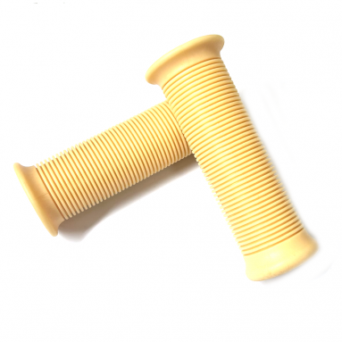 Universal 7/8" Beige Ribbed Handlebar Grips