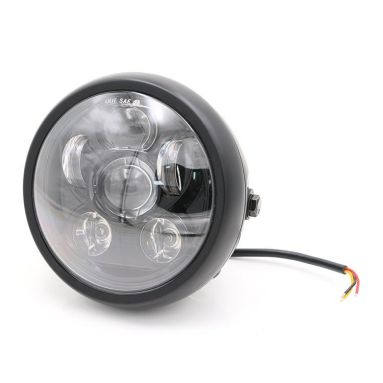 12V 5 3/4" Inch Matt Black LED Side Mount Headlight