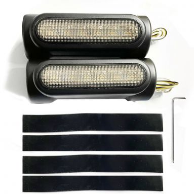 Universal LED Pole/ Bar Lights Turn Signal and DRL Black