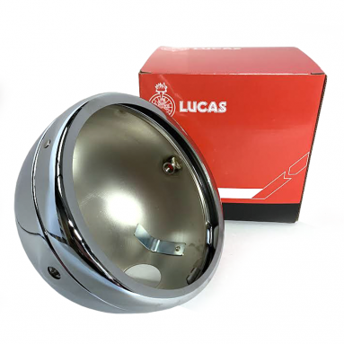 5.3 / 4" pouces Lucas lampe frontale Chrome Shell / Rim