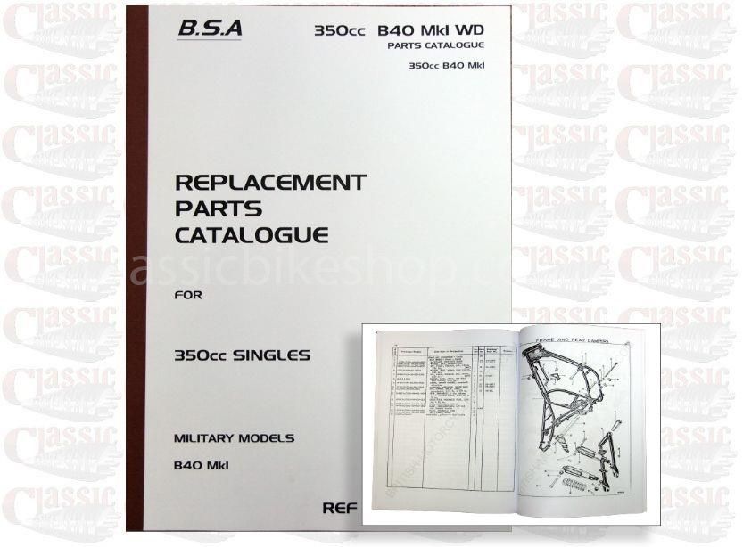 Bsa B40 Wd Parts Book